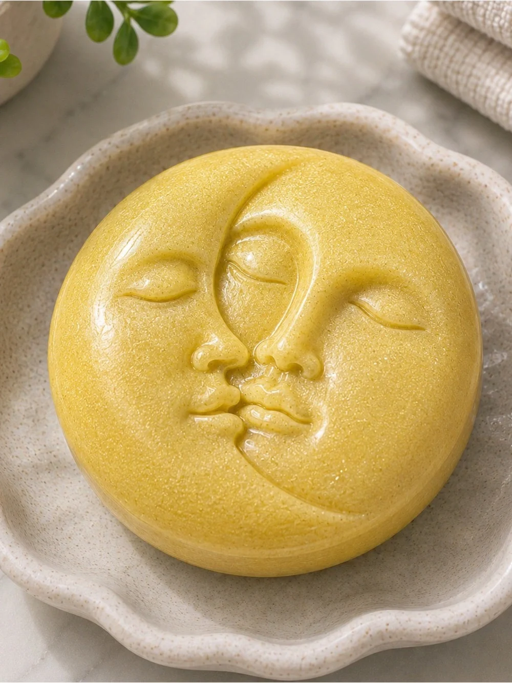 Rum Rose SOAP Moon Face shimmer 5oz 3x3in shea butter based